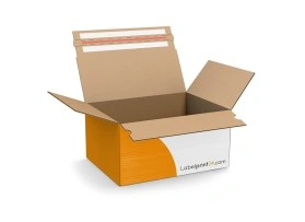 Versandkarton mit Automatikboden und Klebestreifen