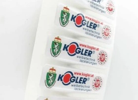 Sticker with doming effect