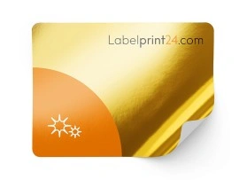 Metallized paper, GOLD glossy, permanent