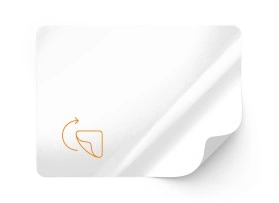 White PP film, glossy, removable