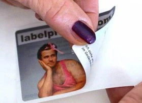 Oppening tab from a multi layer label 