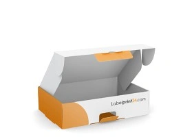 Boxes with safety flaps