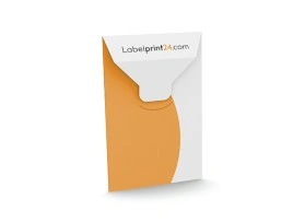 Flat cardboard sleeve with snap fastener