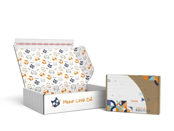 Klappkartons mit Klebestreifen bedruckt