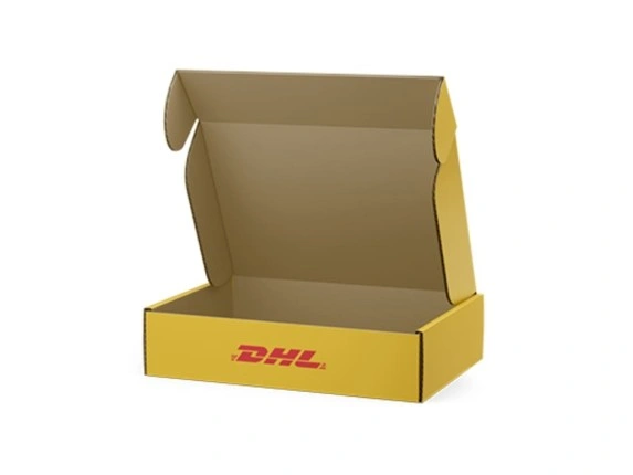 Vollflächig bedruckter DHL Karton