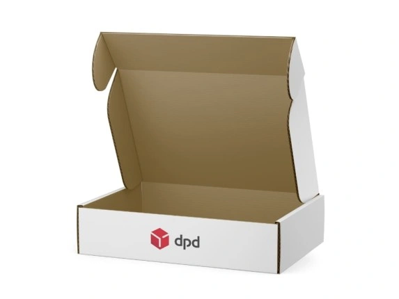 Vollflächig bedruckter DPD Karton