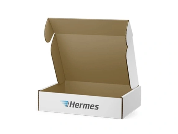 vollflächig bedrucker Hermes Karton
