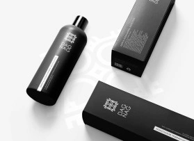 Elegant folding carton in black for body lotion
