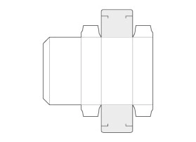 Gegenüberliegende Laschen, gespiegelt