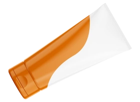 Laminate white, printed - 50 mm - flip-top closure