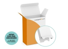 Faltschachtel mit Automatikboden - Standard, versetzte Laschen