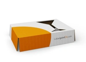 Inlay se stojací vložkou z vlnité lepenky