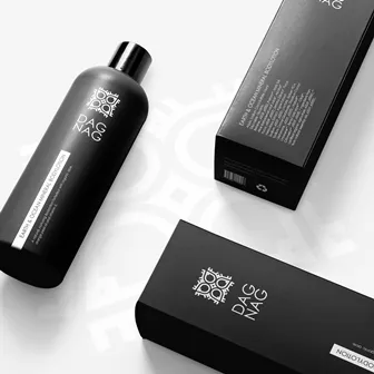 Schwarzer Karton für Bodylotion