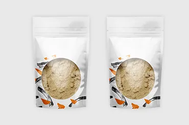 Pouch packaging with tear flap