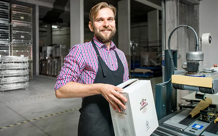Man holding shipping box