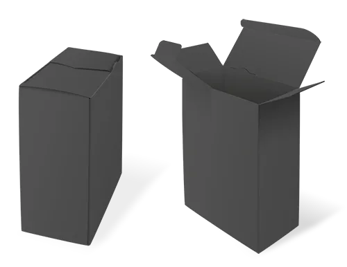 Schwarze Spenderbox für Etiketten