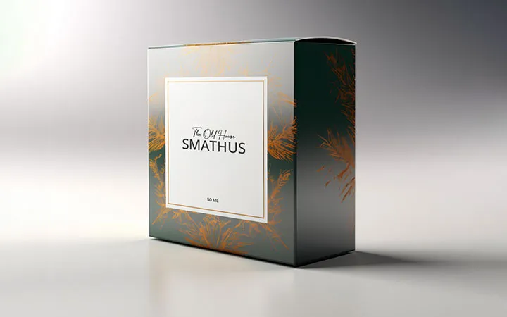 Boîte pliante avec film brillant