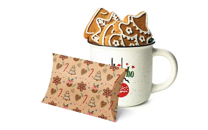 Bedruckte Kissenschachtel