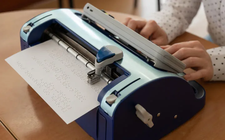 Druker für Brailleschrift