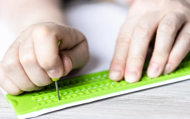 Braille Schrift Genauigkeit