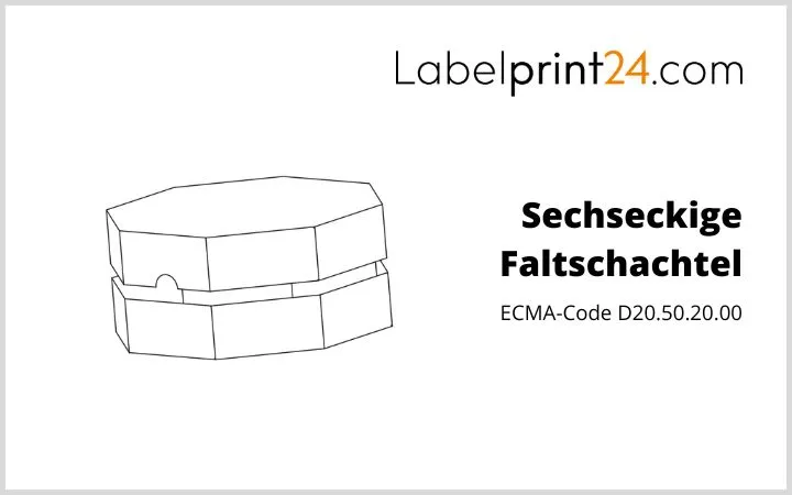 Sechseckige Faltschachtel D20.50.20.00 Sechseckige Faltschachtel D20.50.20.00