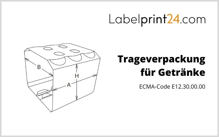 Trageverpackung für Getränke ECMA-Code E12.30.00.00 Trageverpackung für Getränke ECMA-Code E12.30.00.00