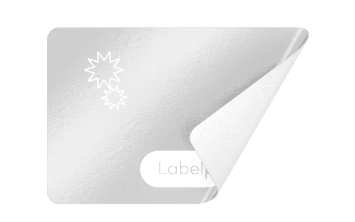 Metallisiertes Etikett Labelprint24