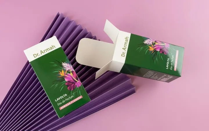 Boîte pliante laquée verte