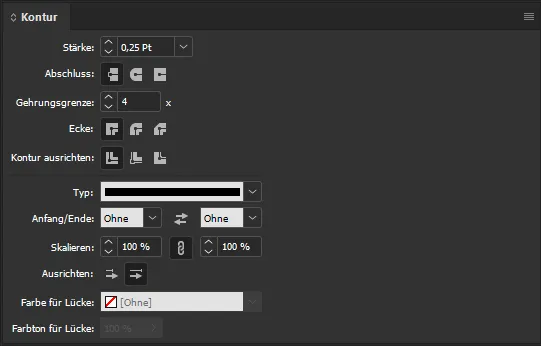 Określ grubość konturu Określ grubość konturu
