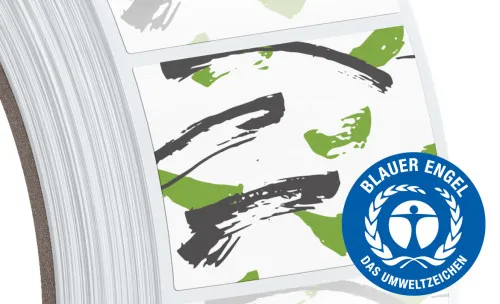 Papier recyclé blanc, label environnemental Ange bleu Papier recyclé blanc, label environnemental Ange bleu