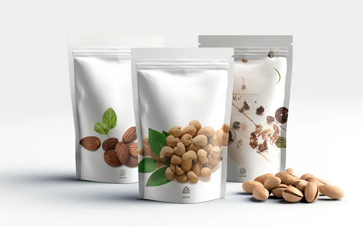 Doypack per mix di frutta secca con chiusura a pressione