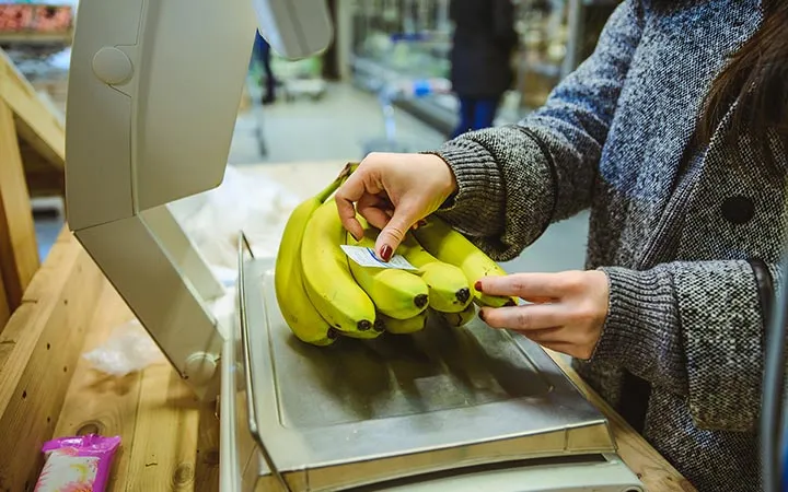Etichette per bilance dei supermercati stampate con carta termica