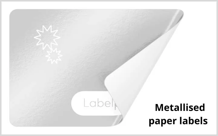 Metallised paper labels