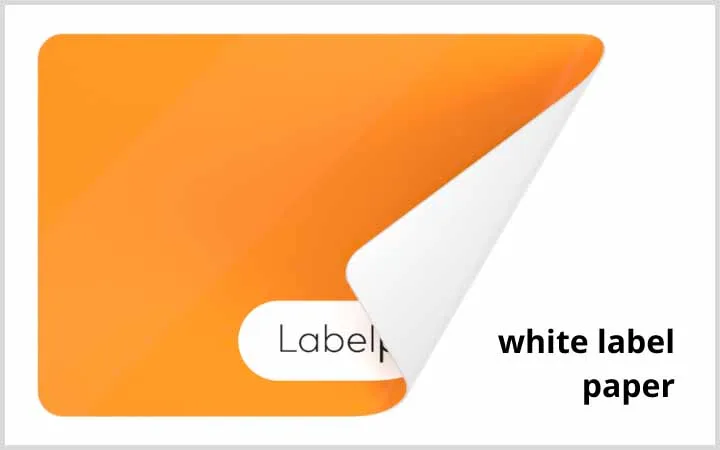 White paper label