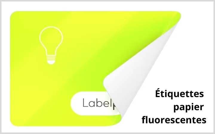 Étiquettes papier fluorescentes