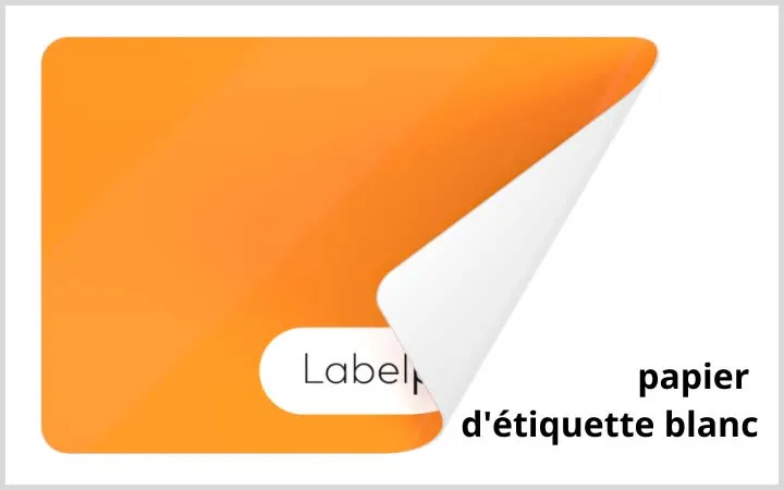 Étiquettes en papier blanc