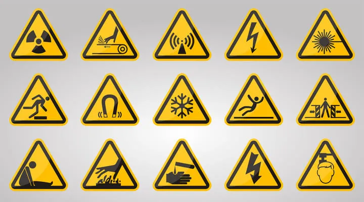 Dreieckige Warn-Etiketten
