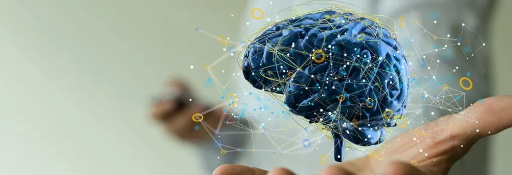 Gehirn mit Vernetzungen welches die Künstliche Intelligenz symbolisiert