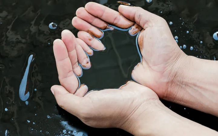 Erdöl in der Hand Erdöl in der Hand