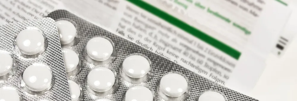 Medikament mit Beipackzettel