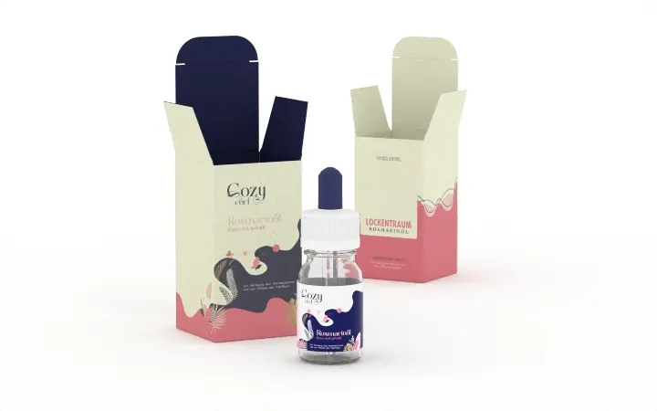 Faltschachtel für Kosmetik aus Graskarton Faltschachtel für Kosmetik aus Graskarton