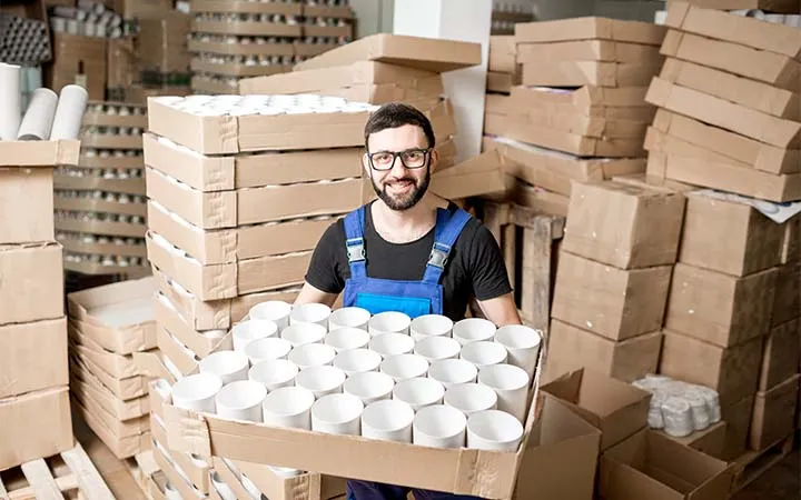 Rollenkerne in Kiste Rollenkerne in Kiste