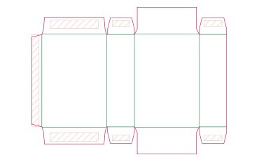 Faltschachtel mit Klappenverschluss Aufbau