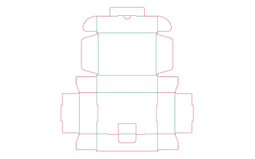 Klappschachtel mit Sicherheitslasche Aufbau 