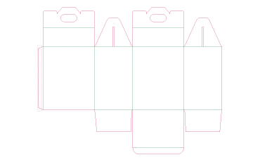 Tragegriffschachtel mit Einstecklasche Aufbau 