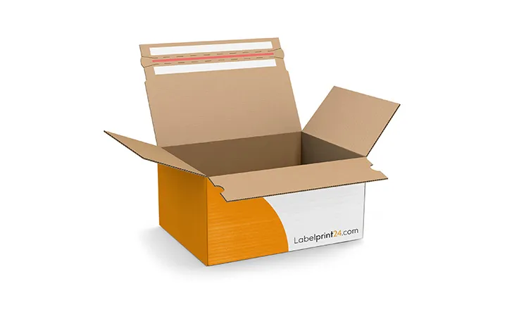 Versandkarton Automatikboden und Klebestreifen  Versandkarton Automatikboden und Klebestreifen