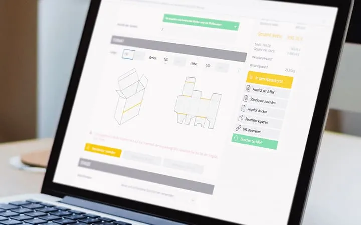 Bestellvorgang auf der Webseite von Labelprint24.com Bestellvorgang auf der Webseite von Labelprint24.com