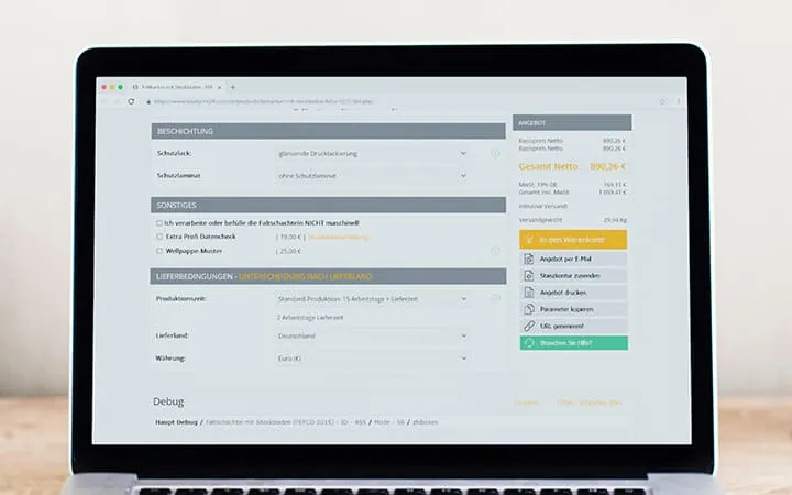 Übersicht der Webseite auf Labelprint.com Übersicht der Webseite auf Labelprint.com