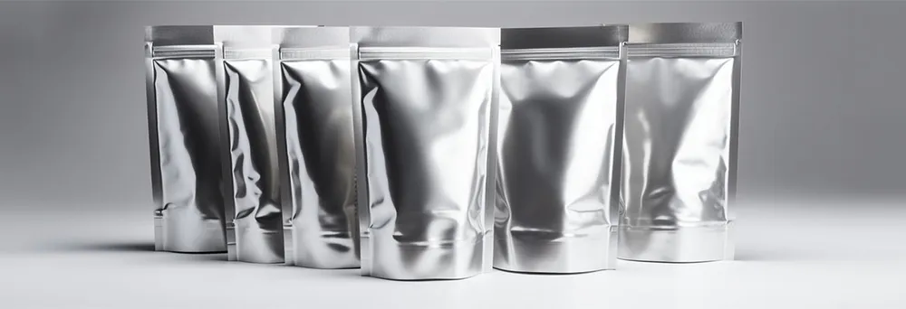 Doypack metallizzati non stampati Metallisierte Standbodenbeutel unbedruckt