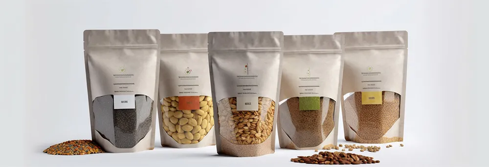 Doypack con finestra di visualizzazione Doypack con finestra di visualizzazione